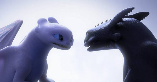 Chuyện tình đáng yêu giữa Toothless và Lightfury.