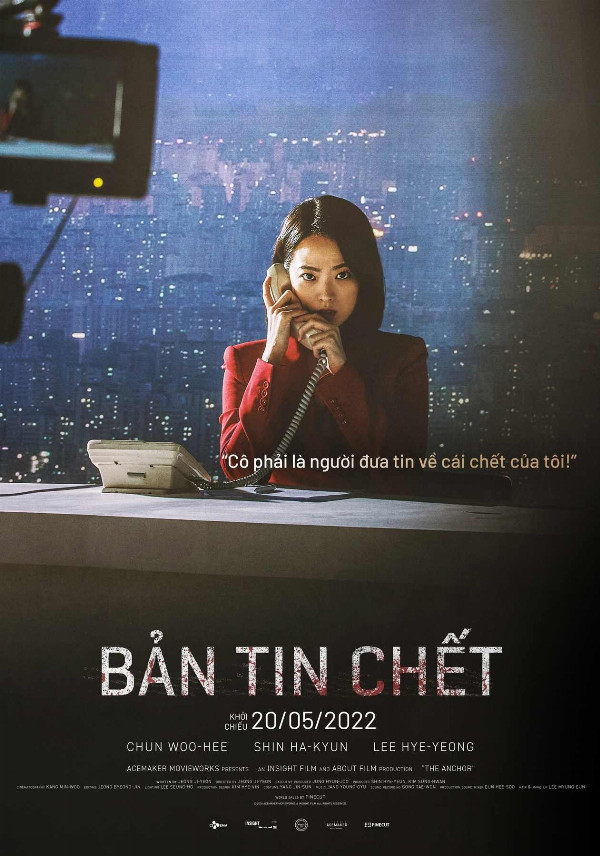 Poster phim Bản Tin Chết với hình ảnh Chun Woo-hee và các chi tiết rùng rợn